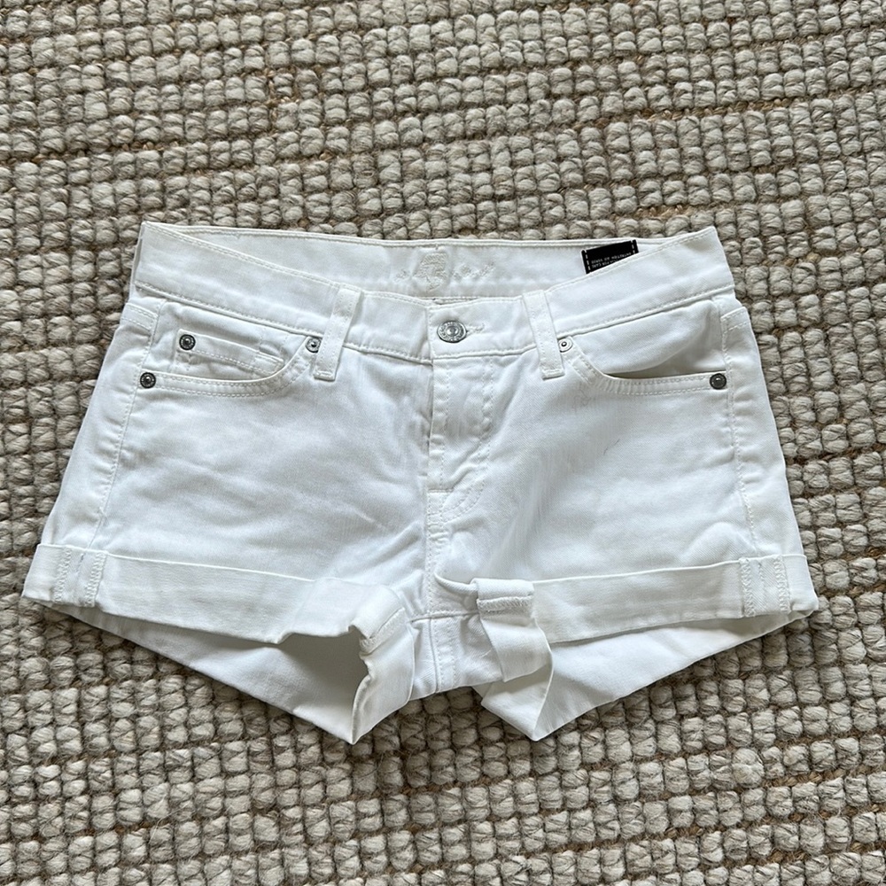 Stretch Denim Rolled Shorts